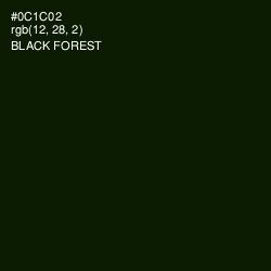 #0C1C02 - Black Forest Color Image
