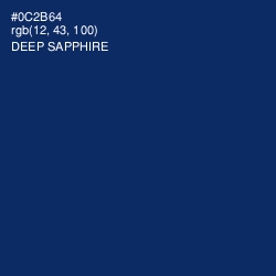 #0C2B64 - Deep Sapphire Color Image