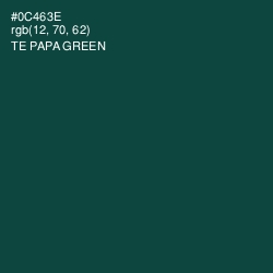 #0C463E - Te Papa Green Color Image