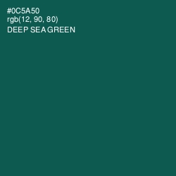 #0C5A50 - Deep Sea Green Color Image