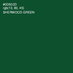 #0D502D - Sherwood Green Color Image