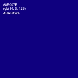 #0E007E - Arapawa Color Image