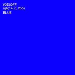 #0E00FF - Blue Color Image
