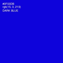 #0F03DB - Dark Blue Color Image