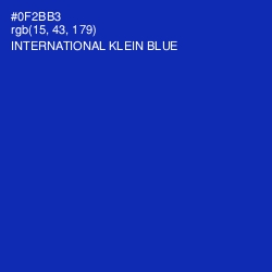 #0F2BB3 - International Klein Blue Color Image