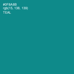 #0F8A8B - Teal Color Image