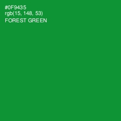 #0F9435 - Forest Green Color Image