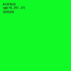 #10FB25 - Green Color Image