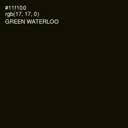 #111100 - Green Waterloo Color Image