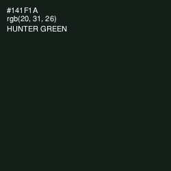 #141F1A - Hunter Green Color Image