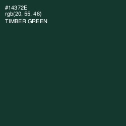 #14372E - Timber Green Color Image