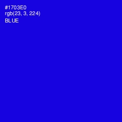#1703E0 - Blue Color Image