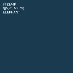 #193A4F - Elephant Color Image