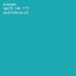 #19A8B1 - Eastern Blue Color Image