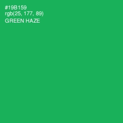 #19B159 - Green Haze Color Image