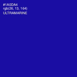 #1A0DA4 - Ultramarine Color Image