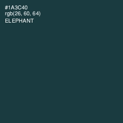 #1A3C40 - Elephant Color Image