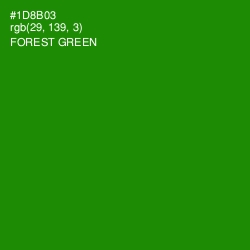 #1D8B03 - Forest Green Color Image