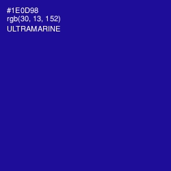 #1E0D98 - Ultramarine Color Image