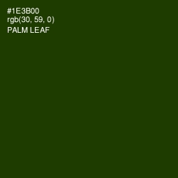 #1E3B00 - Palm Leaf Color Image