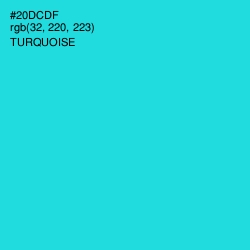 #20DCDF - Turquoise Color Image