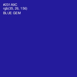 #231A9C - Blue Gem Color Image