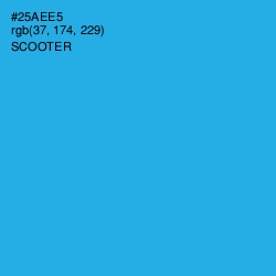 #25AEE5 - Scooter Color Image