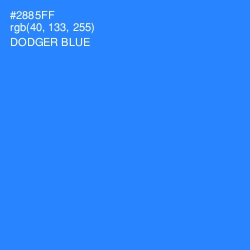 #2885FF - Dodger Blue Color Image