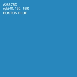 #2887BD - Boston Blue Color Image