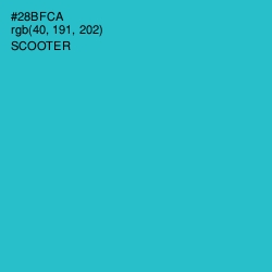 #28BFCA - Scooter Color Image