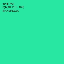 #28E7A2 - Shamrock Color Image