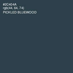 #2C404A - Pickled Bluewood Color Image