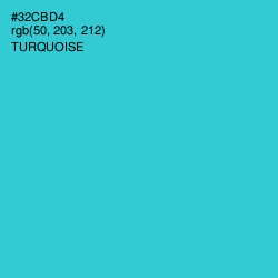 #32CBD4 - Turquoise Color Image