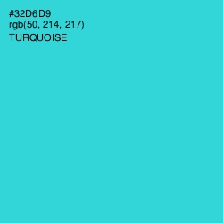 #32D6D9 - Turquoise Color Image