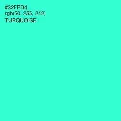 #32FFD4 - Turquoise Color Image