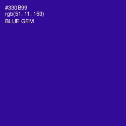 #330B99 - Blue Gem Color Image