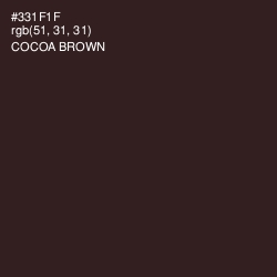 #331F1F - Cocoa Brown Color Image