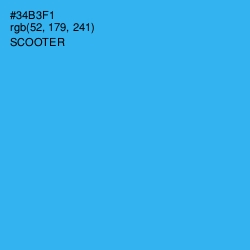 #34B3F1 - Scooter Color Image