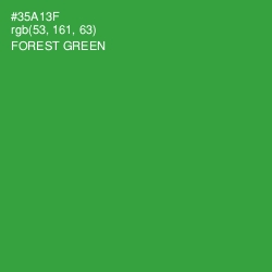#35A13F - Forest Green Color Image