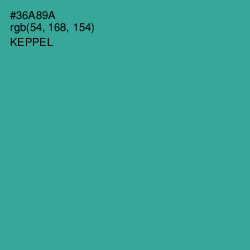 #36A89A - Keppel Color Image