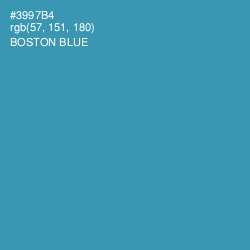 #3997B4 - Boston Blue Color Image