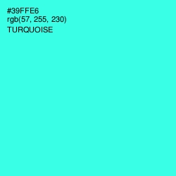 #39FFE6 - Turquoise Color Image