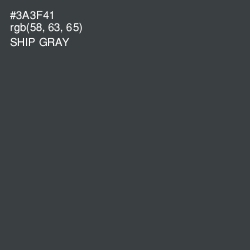 #3A3F41 - Ship Gray Color Image