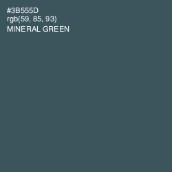 #3B555D - Mineral Green Color Image