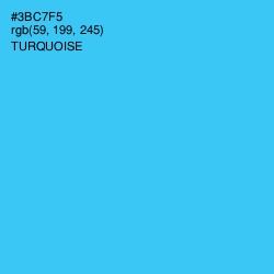#3BC7F5 - Turquoise Color Image