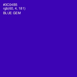 #3C04B5 - Blue Gem Color Image