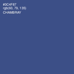 #3C4F87 - Chambray Color Image