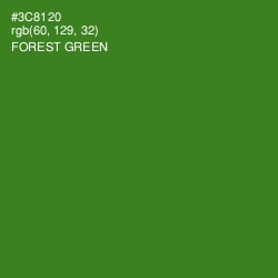 #3C8120 - Forest Green Color Image