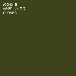 #3D431B - Clover Color Image