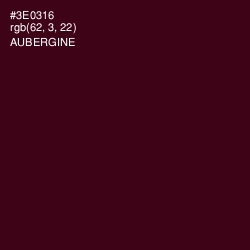 #3E0316 - Aubergine Color Image